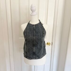 Zara Denim Halter Top